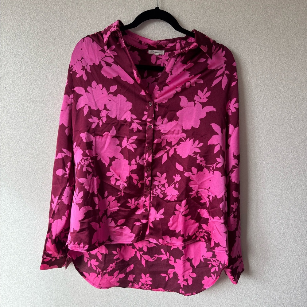 Floral Button-Up Blouse
